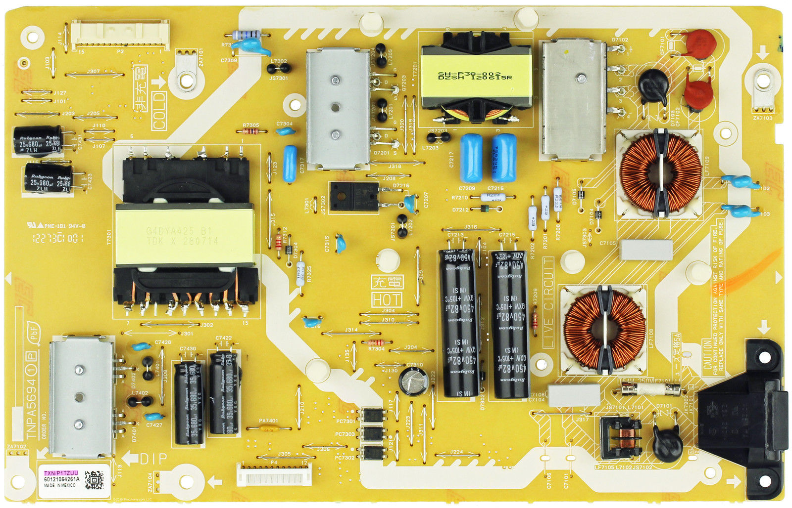 Panasonic TXN/P1TZUU (TNPA5694) Power Supply P Board Tested - Click Image to Close